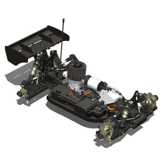 D8 World Spec 1/8 Competition Nitro Buggy (sans carrosserie), 9 image