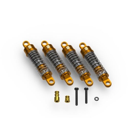 Jeu d’amortisseurs remplis d’huile en aluminium (assemblé/4 pièces)