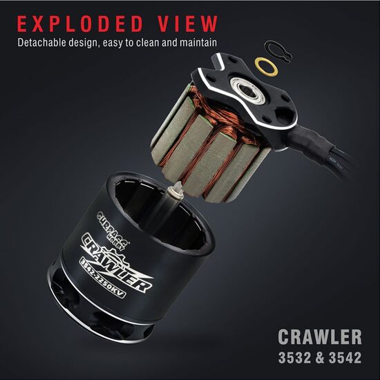 Crawler outrunner brushless motor 3532 2050 KV, 9 image
