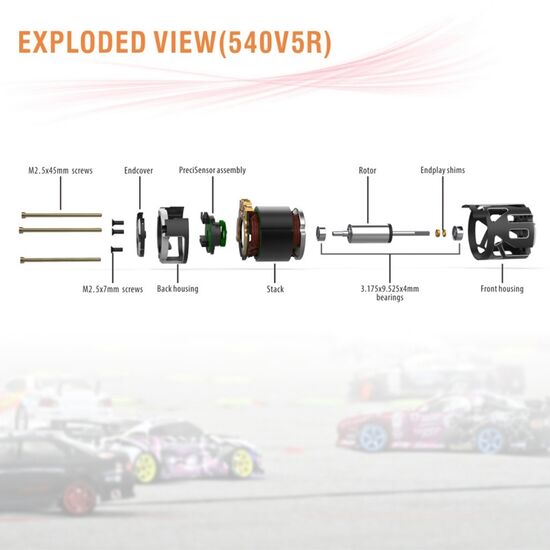 Surpass Rocket Stock 540-V5R sensored motor 21.5 Turns, 5 image