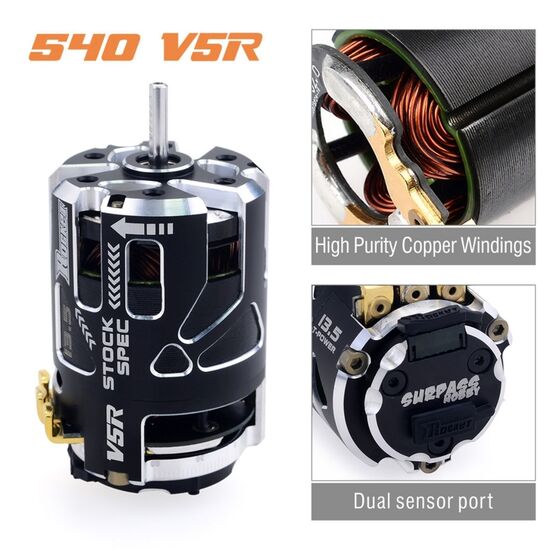 Surpass Rocket Stock 540-V5R sensored motor 21.5 Turns, 7 image