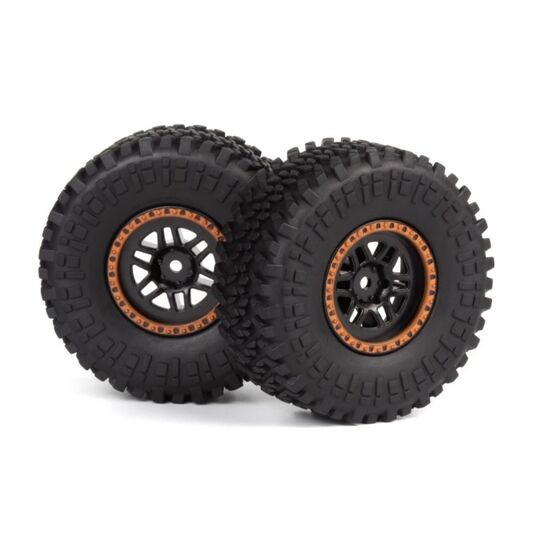Roue et pneu assemblés (orange/2 pièces)