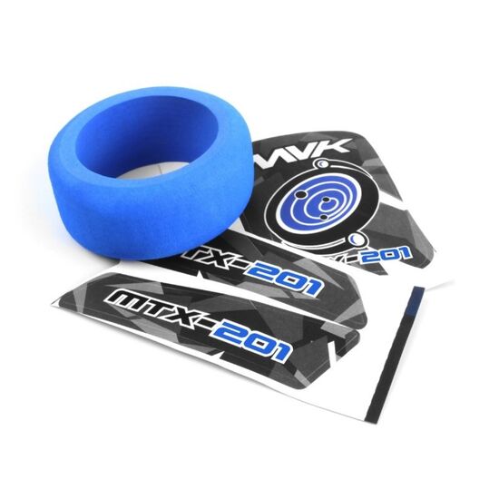 MTX-201 Mousse pour volant radio et autocollant (bleu)
