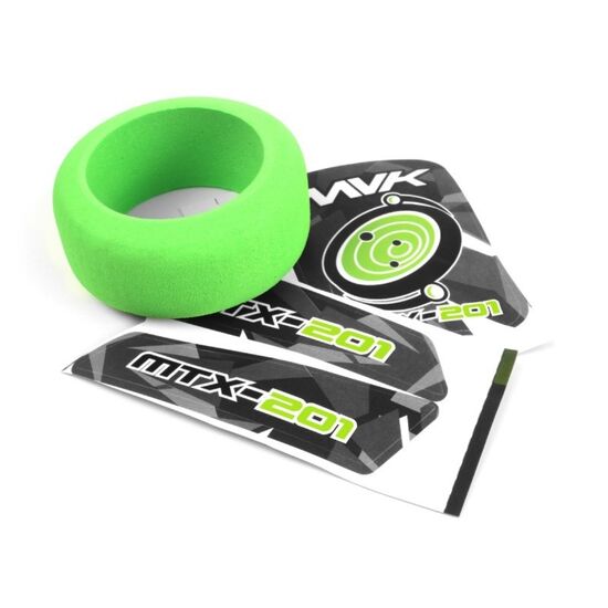 MTX-201 Mousse pour volant radio et autocollant (vert)