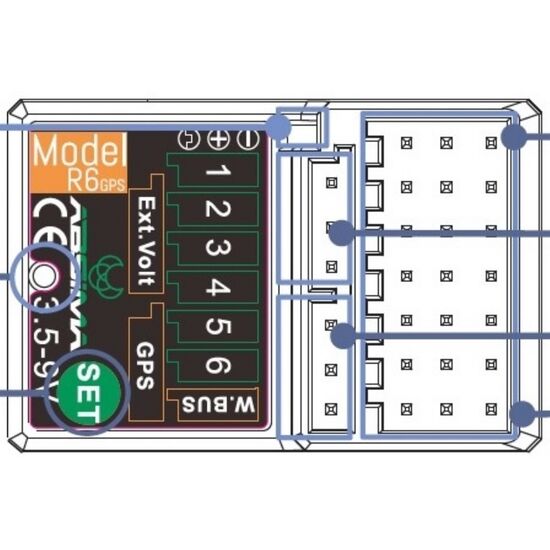 Récepteur 6 voies R6GPS 2.4GHz