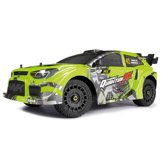 QuantumRX Flux 4S 1/8 4WD Rally Car RTR Vert Fluo (Brushless/sans accus, ni chargeur), 2 image