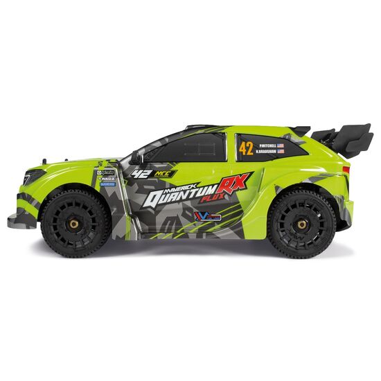 QuantumRX Flux 4S 1/8 4WD Rally Car RTR Vert Fluo (Brushless/sans accus, ni chargeur), 3 image