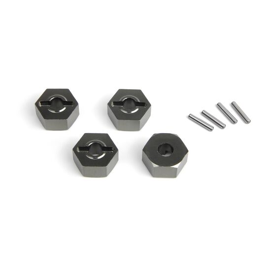 Aluminium 14mm Sechskant Nabensatz (Grau/4Stk)