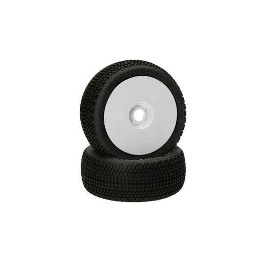 HB Gridlock V2 Mounted Tire (Red/White Wheel/1:8 Buggy)