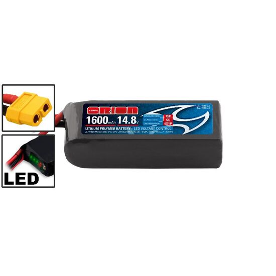 LiPo 1600mAh 4S 14,8V 75C (XT60) - Racing Drone Battery
