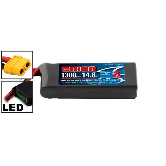 LiPo 1300mAh 4S 14,8V 75C (XT60) - Racing Drone Battery