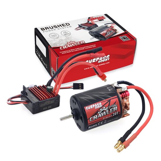 Combo Crawler 1:10 540 moteur à charbons 16T 5-slot (13700RPM) avec variateur 60A, 5 image