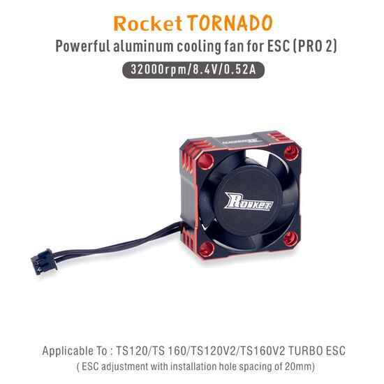 Ventilateur aluminium 25x25mm 32000rpm 5.8-8.5V Black & Red, 7 image