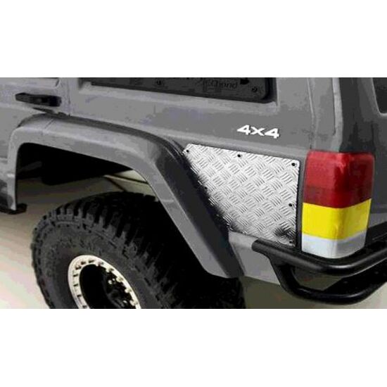 Stainless Steel Rear Diamond Plates Silver for Axial SCX10 II, XJ Cherokee Body, 2 image