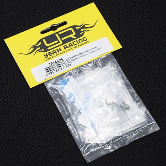 Stainless Steel Rear Bumper Diamond Plate for Traxxas TRX-4, 2 image