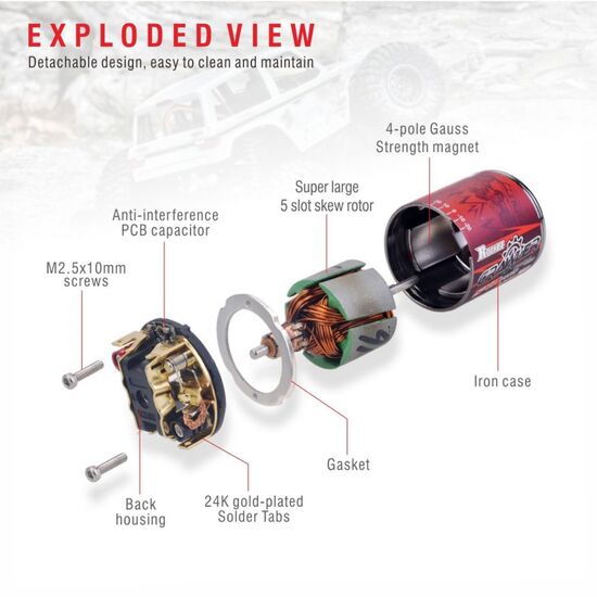Surpass Motor 540-PLUS 4 Poles 5-slots auto hold 13T, 3 image