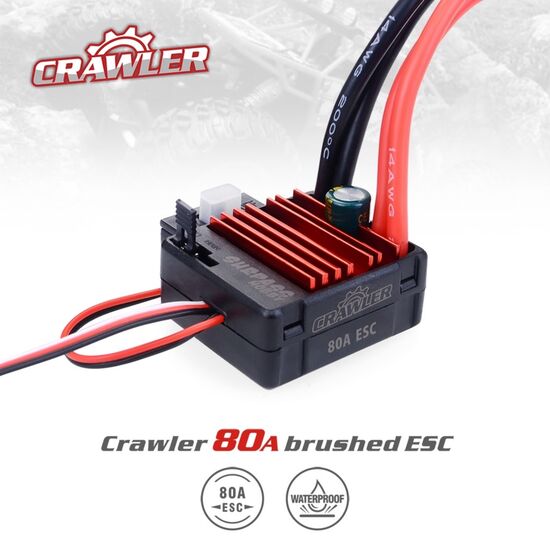 SURPASS 550 Brushed skewed armature 5 slot 16T 10000 RPM + ESC BRUSH 80A for Crawler, 2 image