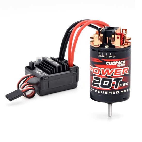 Combo 1:10 550 moteur à charbons 20T avec variateur 80A, 33 image