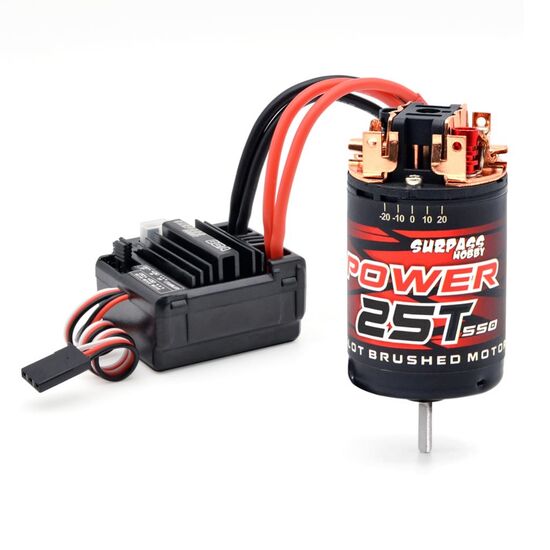 Combo 1:10 550 Brushed Motor 25T mit ESC 80A, 18 image