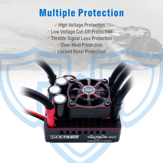 Variateur Brushless Taurus 1:8 220A (Competition), 9 image