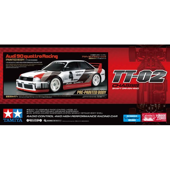 1/10RC Audi 90 quattro Racing Painted Body (TT-02), 2 image