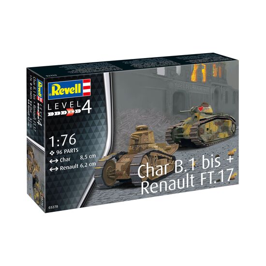 Char B.1 à + Renault FT.17