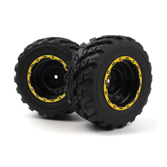 Smyter MT Wheels/Tires Assembled (Yellow/2pcs)