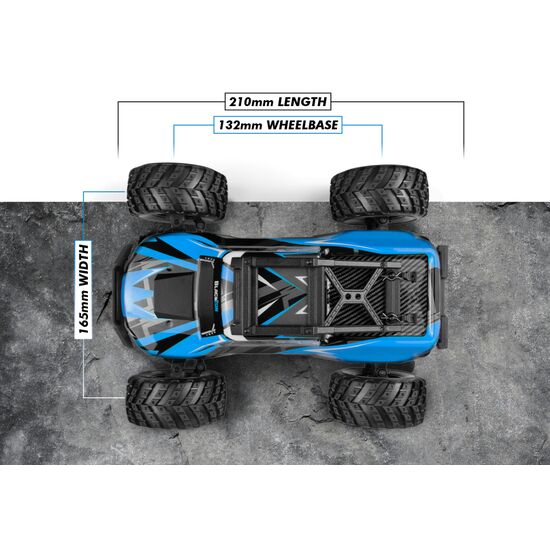 Spryte MT 1/20 4WD Electric Monster Truck - Blue, 5 image