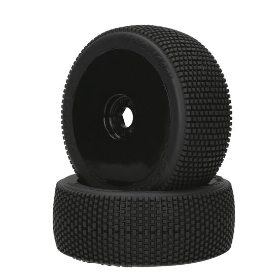 Performa Gridlock V3 Mounted Tire (Red Compound/Carbon Wheel/1:8 Buggy)