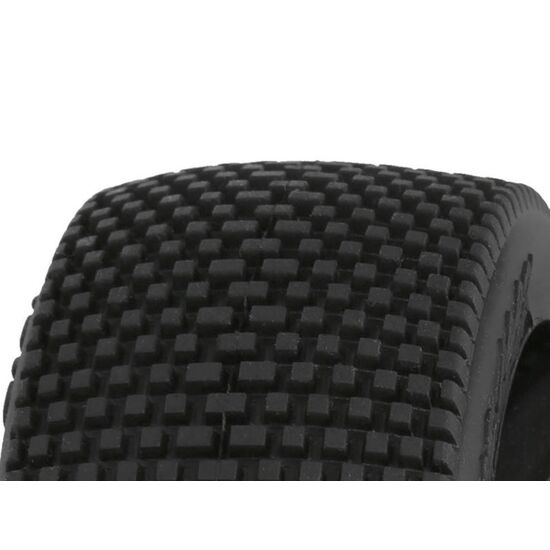 Performa Gridlock V3 Mounted Tire (Red Compound/Carbon Wheel/1:8 Buggy), 2 image