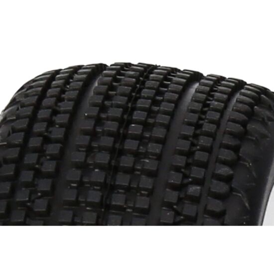 Gridlock V2 Mounted Tire (Red Compound/Carbon Wheel/1:8 Buggy), 2 image