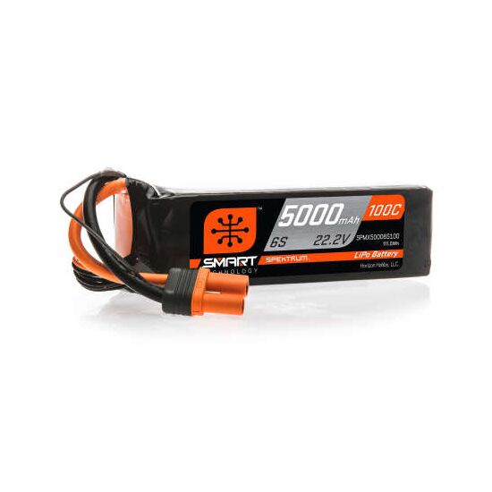 SPMX50006S100 5000mAh 6S 22.2V 100C Smart LiPo Battery IC5, 3 image