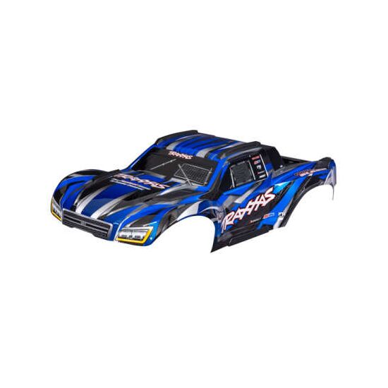 Body, Maxx Slash, blue (painted)/ dec al sheet (assembled with body support , body plastics, & latches for cliple