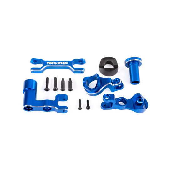 Steering bellcranks (left & right)/ d raglink (6061-T6 aluminum, blue-anodi zed) (fits XRT)