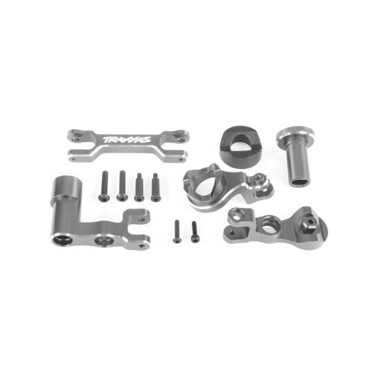 Steering bellcranks (left & right)/ d raglink (6061-T6 aluminum, gray-anodi zed) (fits XRT)