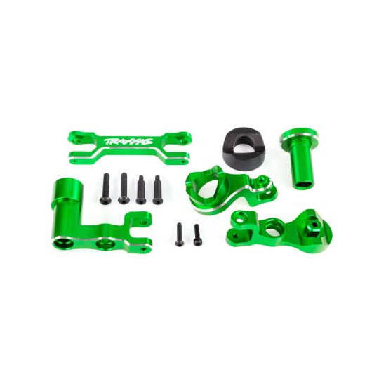 Steering bellcranks (left & right)/ d raglink (6061-T6 aluminum, green-anod ized) (fits XRT)