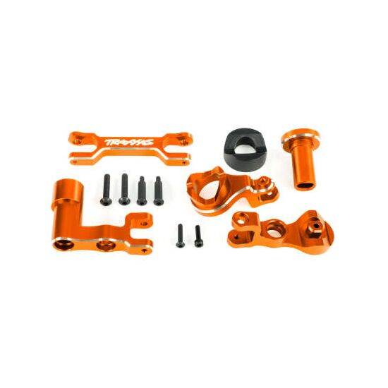 Steering bellcranks (left & right)/ d raglink (6061-T6 aluminum, orange-ano dized) (fits XRT)