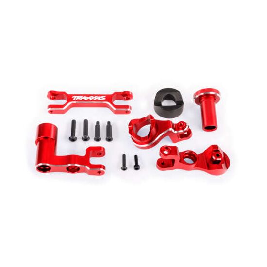 Steering bellcranks (left & right)/ d raglink (6061-T6 aluminum, red-anodiz ed) (fits XRT)