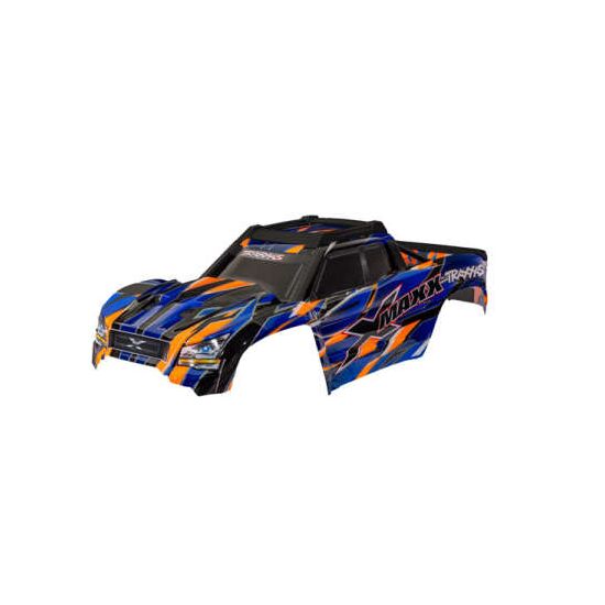 Body, X-Maxx┬«, red (painted, decals a pplied) (assembled with front & rear body mounts, rear body support, and t