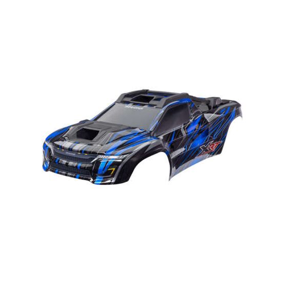 Body, XRT Ultimate, blue (painted, de cals applied) (assembled with front & rear body supports for clipless moun