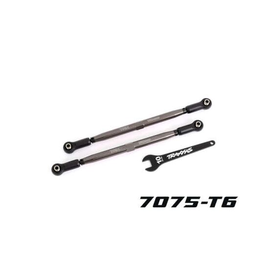 Toe links, front (TUBES orange-anodiz ed, 7075-T6 aluminum, stronger than t itanium) (2) (for use with #7895 X-Ma