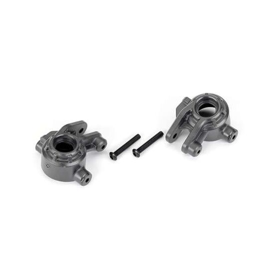 Steering blocks, extreme heavy duty, gray (left & right)/ 3x20mm BCS (2) ( for use with #9080 upgrade kit)