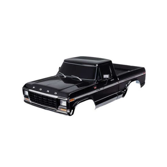 Body, Ford F-150 (1979), complete, bl ue (painted, decals applied) (include s grille, side mirrors, door handles,