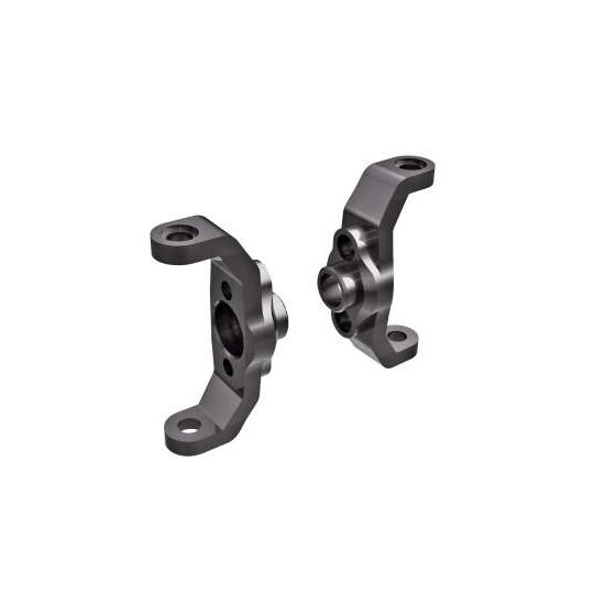 Caster blocks, 6061-T6 aluminum (dark titanium-anodized) (left & right)