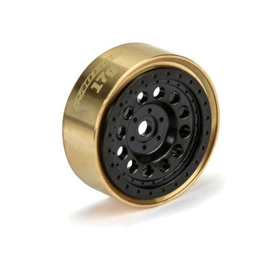 1/24 Rock Shooter Brass F/R 1.0" 7mm Crawler Wheels (2) Black, 3 image