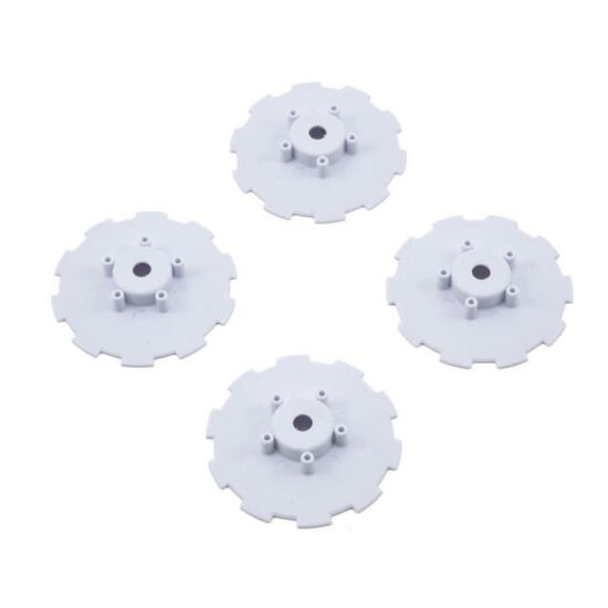 Hazard - SC10.2 / SC10 4x4 - wheel dish - 4pc. - (white) - fits 3344 wheel
