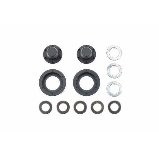 Hub Nuts Single Wheel (Black/2pcs)