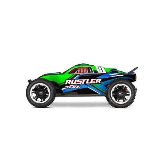 S.TRUCK RUSTLER HD 1:10 2WD EP RTR GREEN w/USB-C Charger & Battery, 3 image