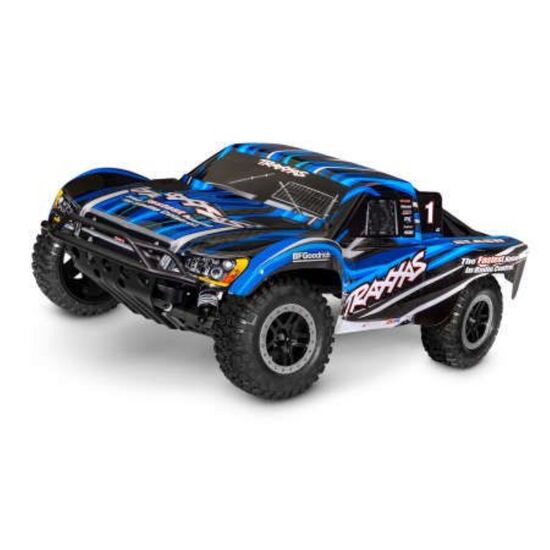 SC.TRUCK SLASH HD 1:10 2WD EP RTR BLUE w/USB-C Charger & Battery