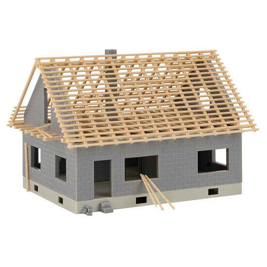 Maison en construction avec grue, 2 image